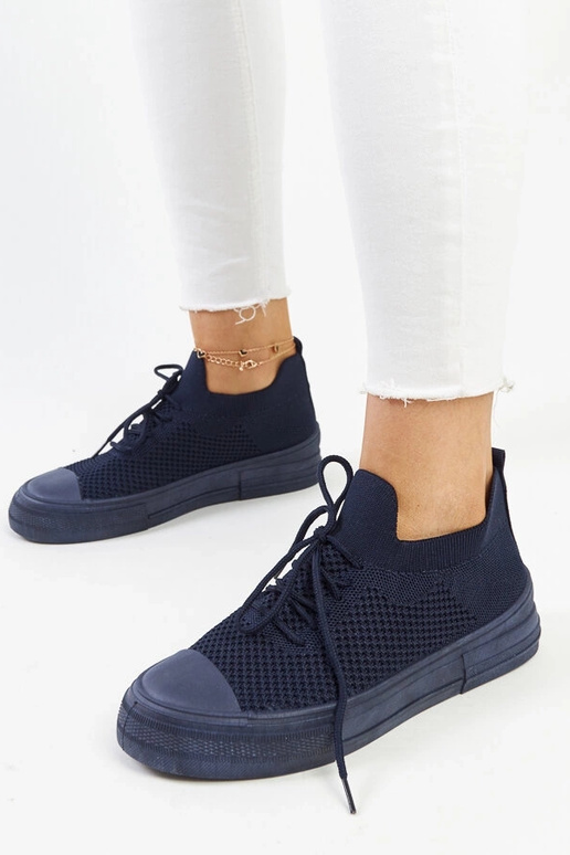 Marineblaue leichte Sport-Sneakers...