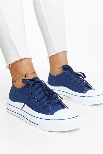 Dunkelblaue Plateau-Sneaker Anbarin