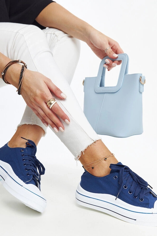 Dunkelblaue Plateau-Sneaker Anbarin Dunkelblaue Plateau-Sneaker Anbarin