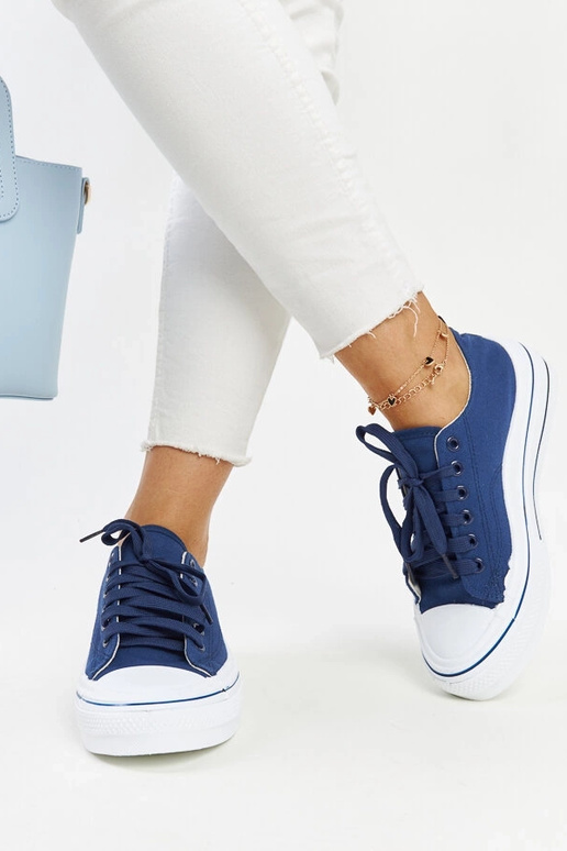 Dunkelblaue Plateau-Sneaker Anbarin Dunkelblaue Plateau-Sneaker Anbarin