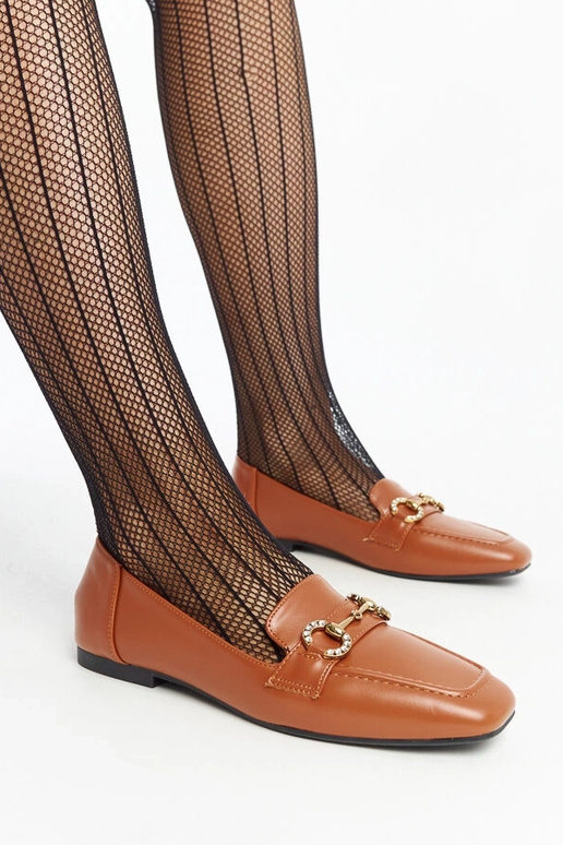 Braune Areebah-Mokassins mit Schnalle