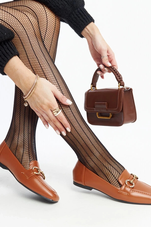 Braune Areebah-Mokassins mit Schnalle