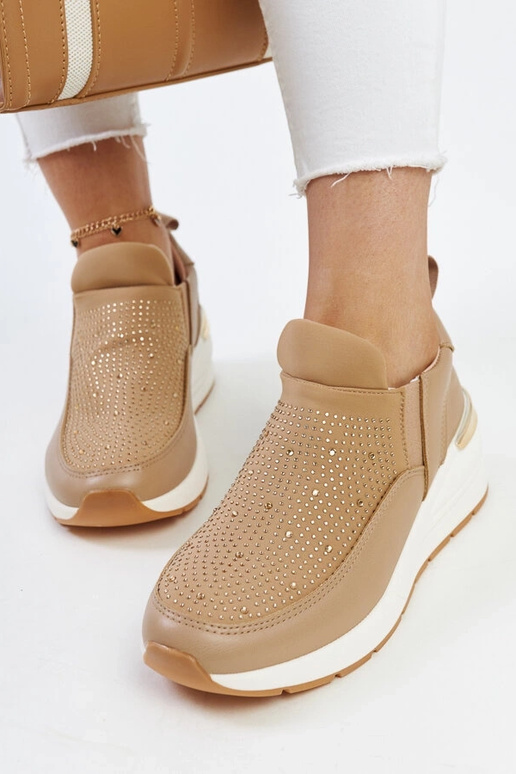 Ashleey's – Braune Keil-Sneaker mit... Ashleey's – Braune Keil-Sneaker mit...