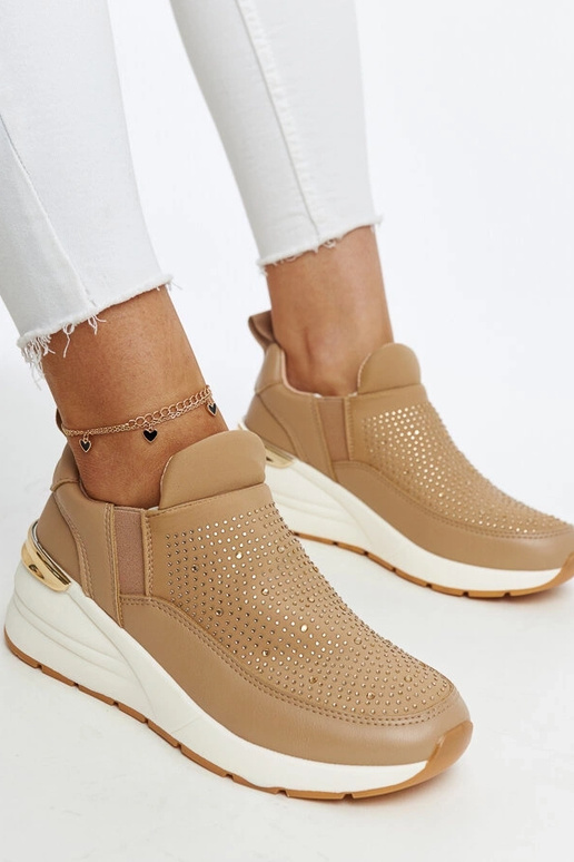 Ashleey's – Braune Keil-Sneaker mit... Ashleey's – Braune Keil-Sneaker mit...