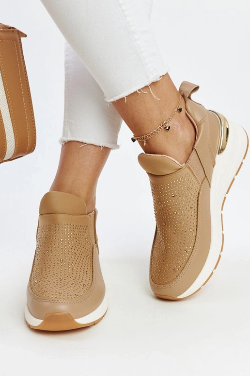Ashleey's – Braune Keil-Sneaker mit... Ashleey's – Braune Keil-Sneaker mit...