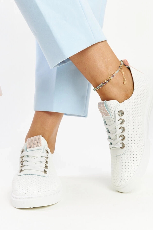 Weiße Anbarin-Sneaker aus Ökoleder