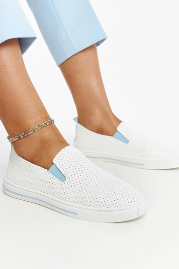 Weiße Halbschuhe Sanan