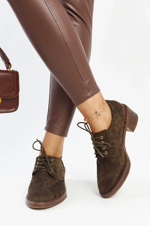 Grüne Wildlederstiefeletten mit...