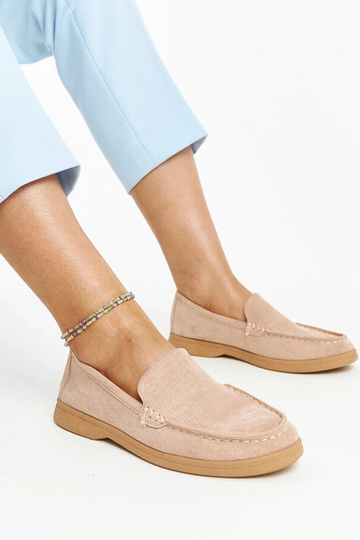 Beige Wildlederschuhe Rumay