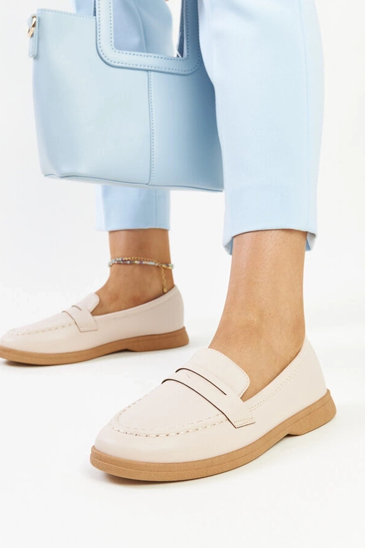 Hellbeige klassische Nawrah-Loafer Hellbeige klassische Nawrah-Loafer