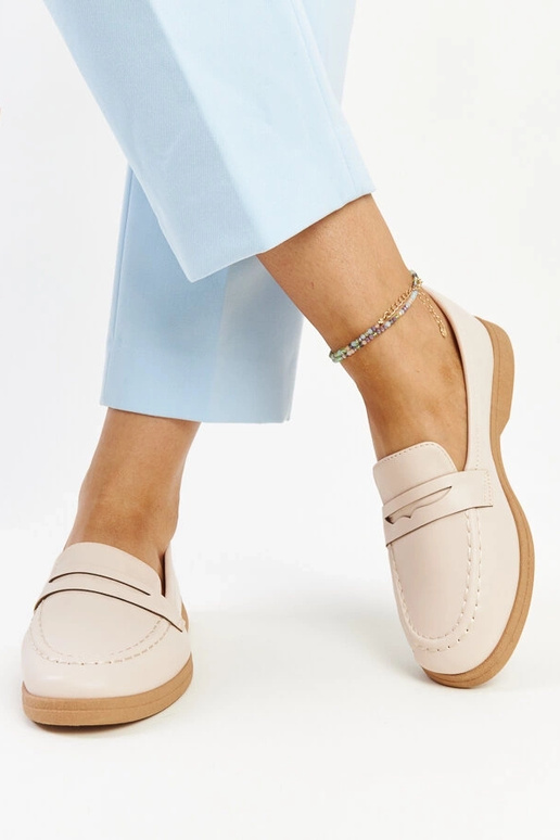 Hellbeige klassische Nawrah-Loafer Hellbeige klassische Nawrah-Loafer