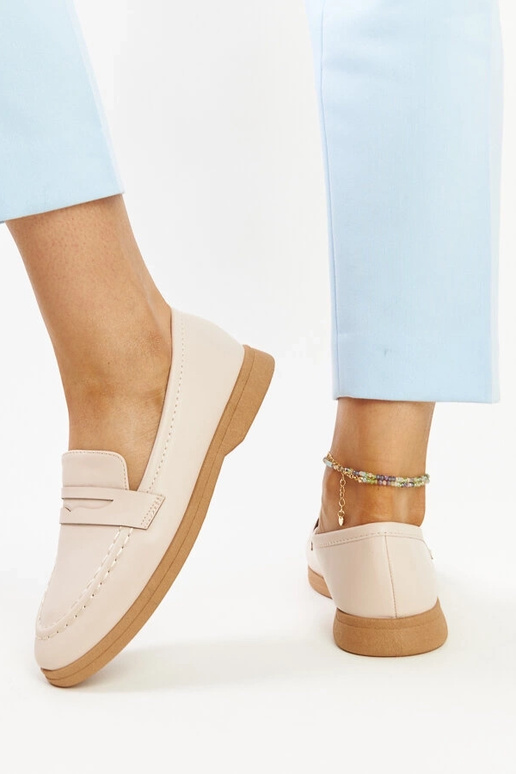 Hellbeige klassische Nawrah-Loafer Hellbeige klassische Nawrah-Loafer