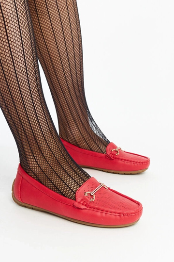 Rote Loafer mit dekorativer... 2