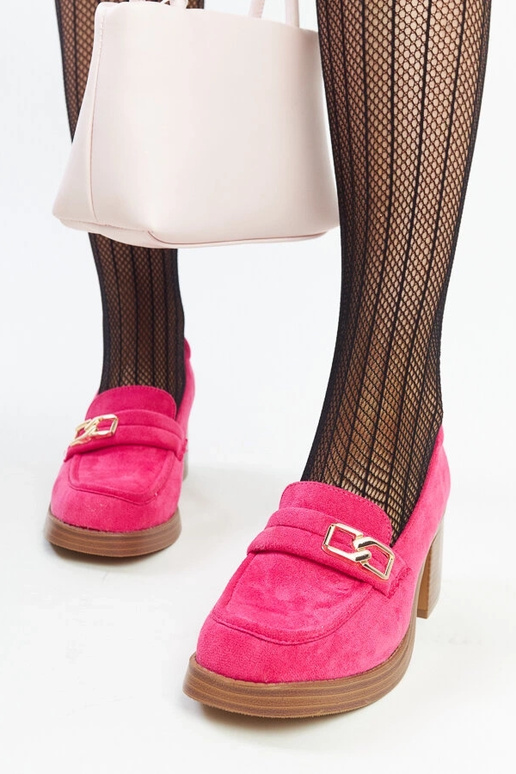 Dunkelrosa Aludra Pumps mit Blockabsatz