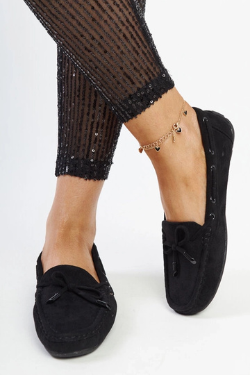 Schwarze Loafer mit Schleife Hayam 2