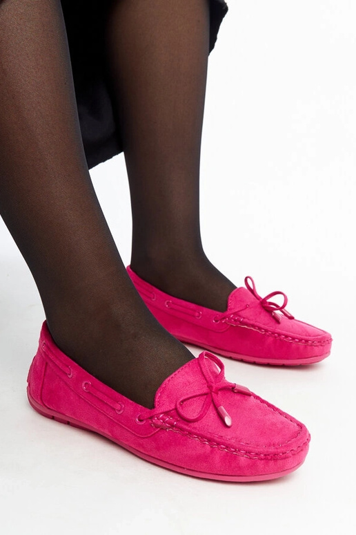 Dunkelrosa Loafer mit Schleife Hayam