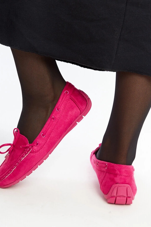 Dunkelrosa Loafer mit Schleife Hayam