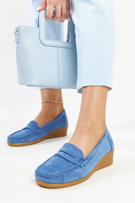 Sakena – Blaue Loafer aus Wildleder... Sakena – Blaue Loafer aus Wildleder...
