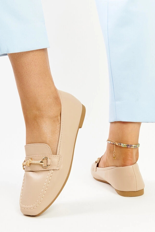 Beige dekorative Loafer Docherty