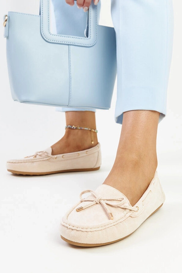 Aneesa hellbeige Wildleder-Loafer 2