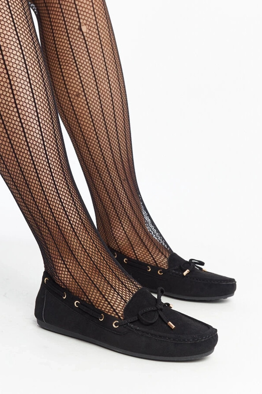 Aneesa – Loafer aus schwarzem Wildleder