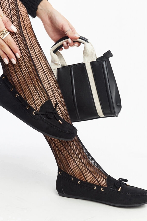 Aneesa – Loafer aus schwarzem Wildleder