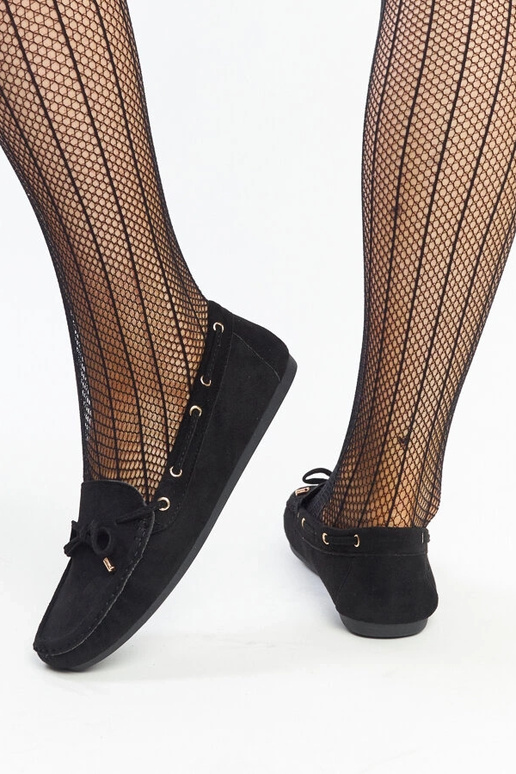 Aneesa – Loafer aus schwarzem Wildleder