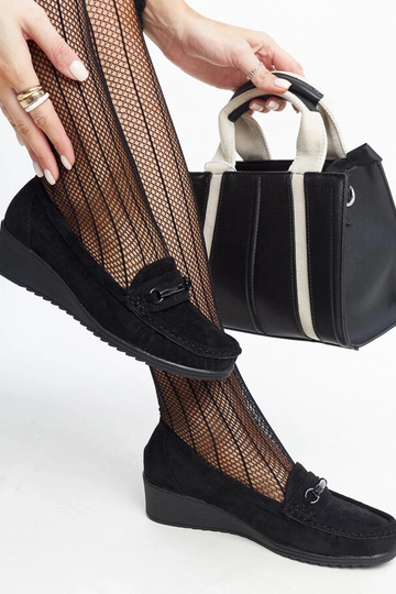 Schwarze Keil-Loafer von Amel 2