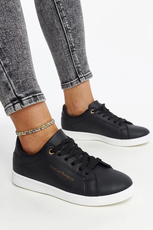 Schwarze Furat-Sneakers aus Ökoleder