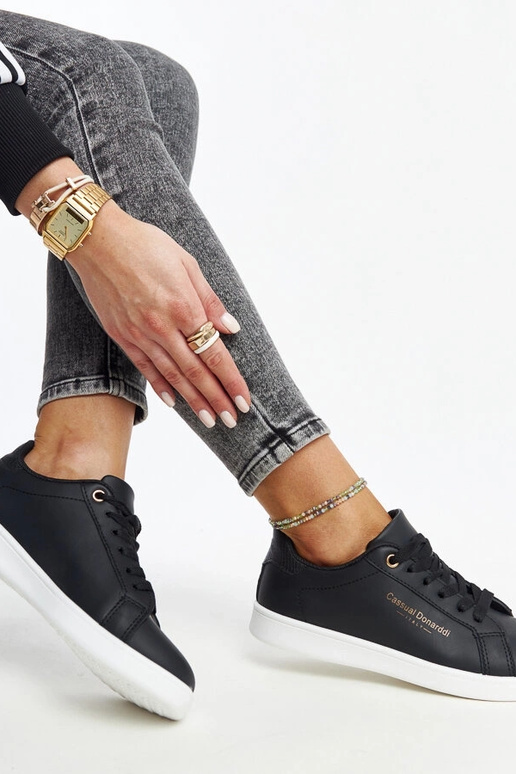 Schwarze Furat-Sneakers aus Ökoleder