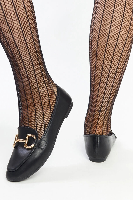 Schwarze Mokassins mit Tanja-Schnalle