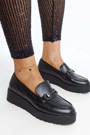 Schwarze Loafer mit...