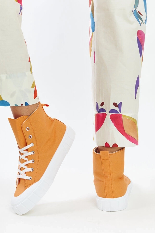 Orangefarbene High-Top-Sneakers „Vinka“