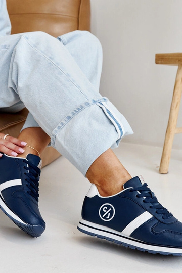 Marineblaue Damen-Sneakers...