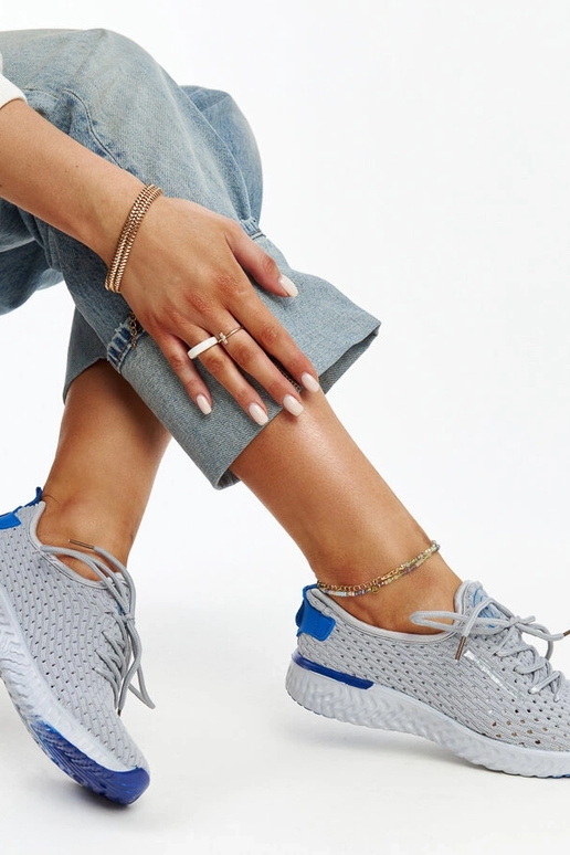 Graue Stoff-Sneaker für Damen CROSS...