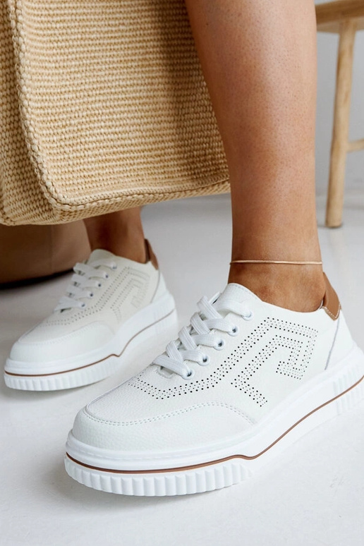 Beige Ledersneakers Rushd