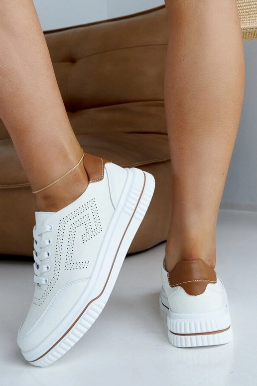 Beige Ledersneakers Rushd