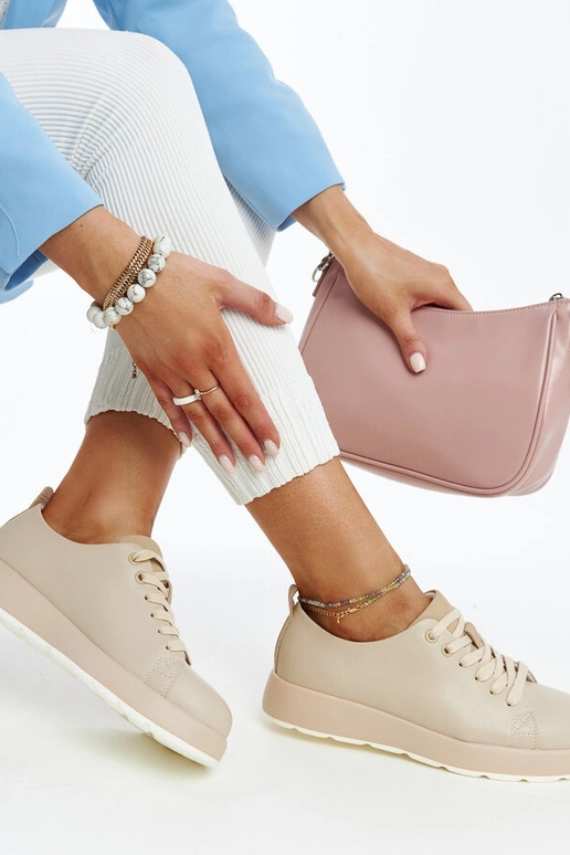 Beige Samaha Ledersneakers Beige Samaha Ledersneakers