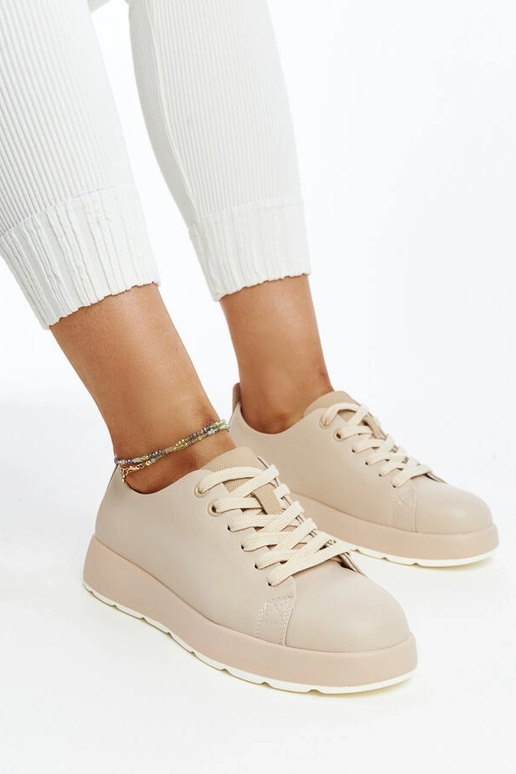 Beige Samaha Ledersneakers Beige Samaha Ledersneakers