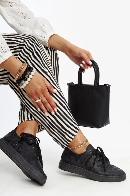 Schwarze Segana-Sneakers mit...