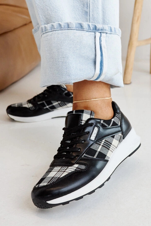 Afifah – Schwarze, karierte Sneaker Afifah – Schwarze, karierte Sneaker