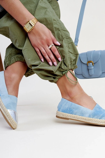 Espadrilles „Surana“ in Blau und Silber mit Glitzer 2