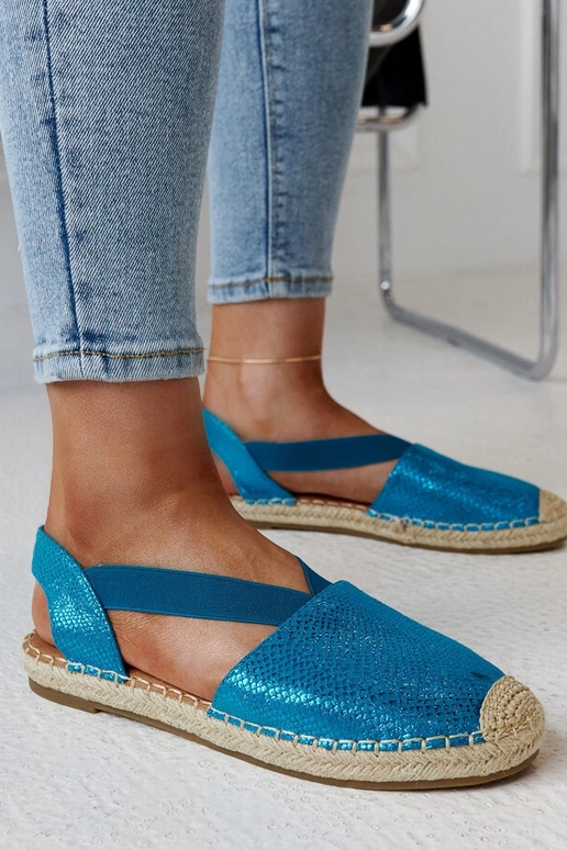 Tharns blaue Slingback-Espadrilles