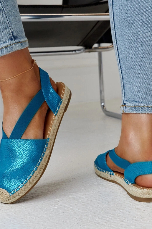 Tharns blaue Slingback-Espadrilles