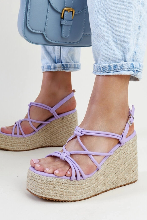 Lila Sandalen mit Keilabsatz Mara Lila Sandalen mit Keilabsatz Mara