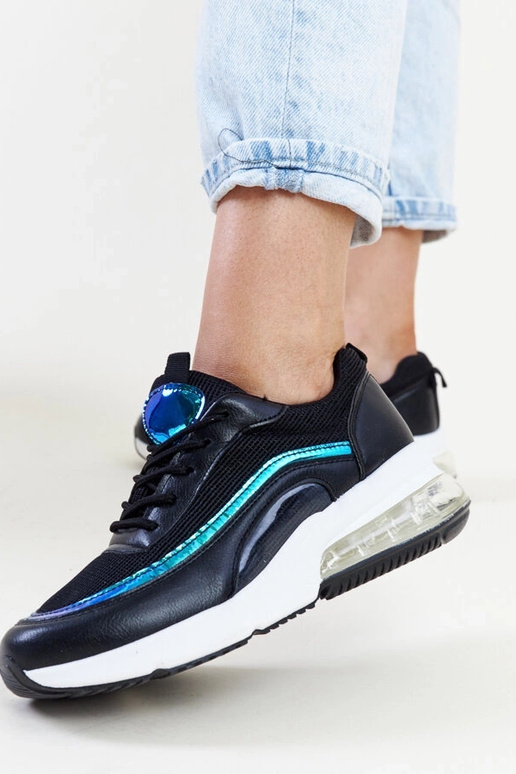 Schwarze Sneakers mit Jelka-Hologramm Schwarze Sneakers mit Jelka-Hologramm