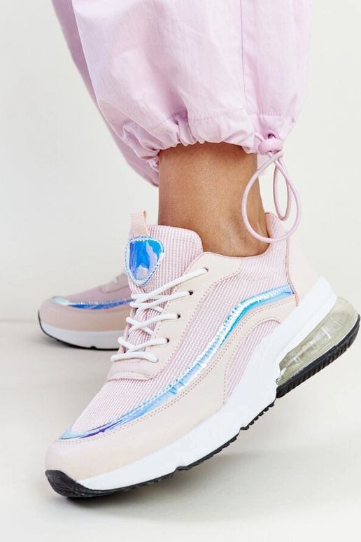 Rosa Sneaker mit Jelka-Hologramm