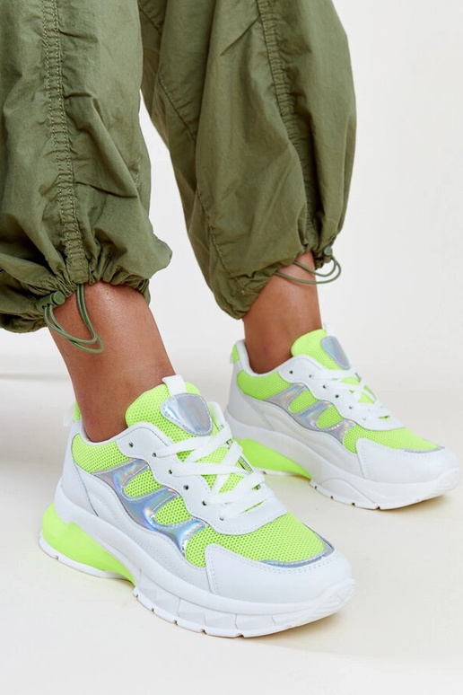 Matea – Weiße und gelbe Sneakers mit...