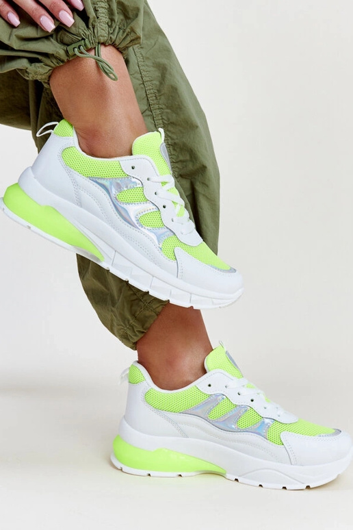 Matea – Weiße und gelbe Sneakers mit...