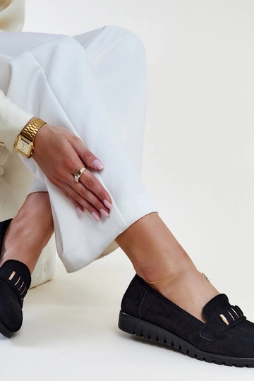 Schwarze Loafer mit...